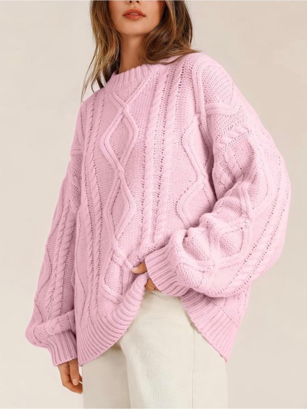 Cotton Blend 🌸 Cable Knit Sweater